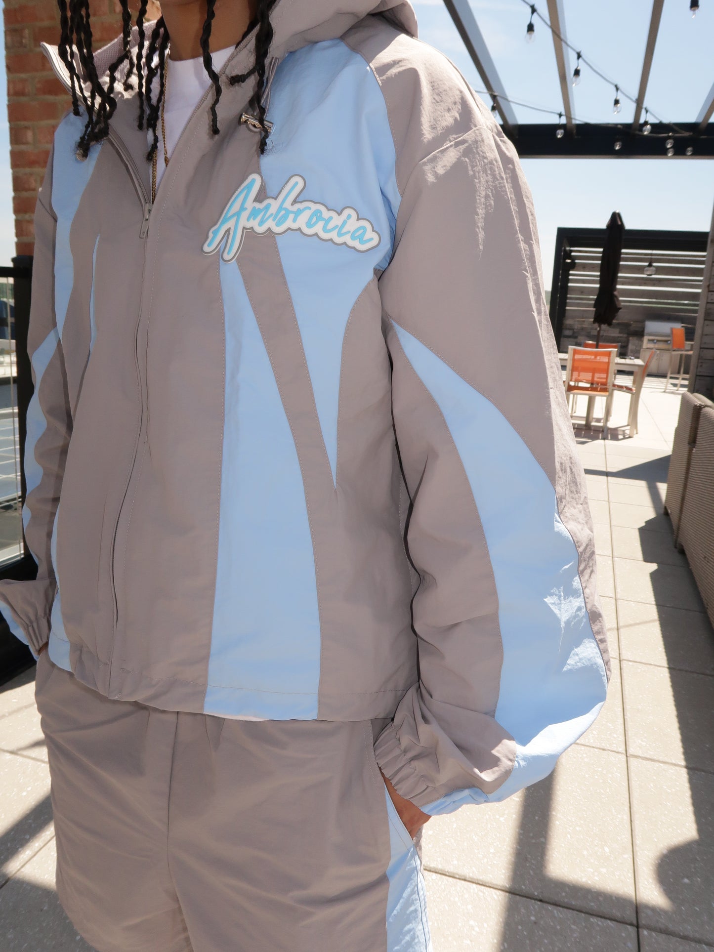 PANEL WINDBREAKER ZIP UP